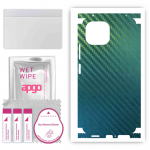 apgo Protective Skin Sticker for the back+sides compatible with Xiaomi Mi 11 Lite, Full Wrap Film, Foil, Vinyl - Pattern Carbon Chameleon CAKA1