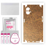 apgo Protective Skin Sticker for the back+sides compatible with Nothing Phone 1, Full Wrap Film, Foil, Vinyl - Pattern Rusty Copper