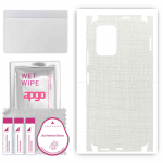 apgo Protective Skin Sticker for the back+sides compatible with Xiaomi POCO X3 GT, Full Wrap Film, Foil, Vinyl - Pattern White Fabric