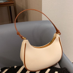 Trendikas uus kaenlaaluse kott naistele PU-nahast &otilde;lakott Vintage pelmeenikott, disainer t&uuml;drukutele kaasaskantavad k&auml;ekotid 22*7*12cm valge