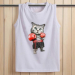 Meeste varrukateta vest, lahtine T-s&auml;rk, hingav, rasvavastane aluss&auml;rk, laia &otilde;laga p&otilde;hi, nooruslik, lahtine vest, trend XXXL valge