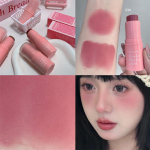 Smoky Rose Blusher Stick Cream Smooth Cheek Tint Monokroomne Nude Blush Natural Matte Rouge Apricot Face Rouge Contour Meik 01#