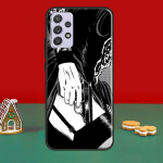 Anime Esteetiline Must &Uuml;mbris Samsung A52S A12 A32 A42 A52 A72 A51 A71 A31 A11 A40 A50 A70 A21S Telefonikate Samsung A10