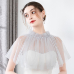 12 V&auml;rvi Bolero Naistele Pulmakleit T&uuml;llist Keep Mariage Shrug Elegantne Ballipeo P&auml;rliga L&auml;bipaistev Bolero Sallid Pulmakleit Sall One Size gray