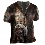 Meeste riided Mood pol&uuml;ester V kraega n&ouml;&ouml;biga T-s&auml;rk, meeste vabaaja vintage stiilis punk-T-s&auml;rk, meeste fitnessi T-s&auml;rk. XXL