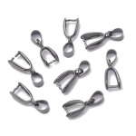 10 tk/partii ripats fikseeritud pandlaga sobiva pandla tagatishelmestega DIY klambriga ripatsi konnektori jaoks ehete tegemine ehete leidmine ehtetarvik 5x14mm 10pcs/lot must