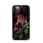 Coque - Maniacase - iPhone 14 Pro - Demon Slayer - Tanjiro Kamado - Souple Noir