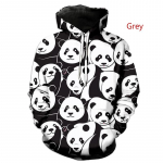 3D Cute Animal Panda Prinditud kapuutsid Meestele Laps Mood Naljakad T&auml;navar&otilde;ivad Kapuutsiga dressipluusid Unisex Talvised Harajuku R&otilde;ivad S