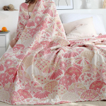 100% puuvillane tekk diivanvoodi tool diivanile, 4 kihiline puuvillane tekk KnitWoven Boho vooditekk, mitmek&uuml;lgne &uuml;lipehme dekoratiivne tekk naistele 150x200cm punane