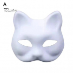 Cosplay Fox Masque elastse ribaga &uuml;hev&auml;rviline DIY maalimine karnevali pidu ballil maskeraad Halloweeni kost&uuml;&uuml;m looma kujuga n&auml;opadi A