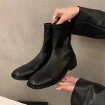 mood Retro stiilis Naiste R&uuml;&uuml;tli K&otilde;rged Saapad Mood Pehme Nahk Slim Pikk Poolsaapad S&uuml;gis Talv Daamide Madalad Kingad 39