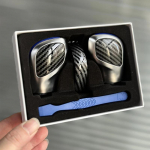 Kroomitud matt nahast k&auml;igukangi nupu k&uuml;ljekattega DSG embleem VW Golf 6 7 R GTI Passat B7 B8 CC R20 Jetta MK6 jaoks sinine