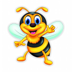 JT125#13x14cm Naljakas mesilase vin&uuml;&uuml;list autokleebis Armas kleebis veoauto kaubiku maasturile aknasein s&uuml;learvuti mootorratta autotarvikud 13x14cm