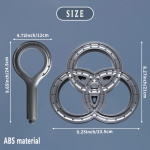 1 komplekt ABS-halli t&auml;iustatud k&otilde;rgsurve &otilde;&otilde;nsa du&scaron;iotsiku komplekt, sisaldab k&auml;eshoitavat du&scaron;iotsikut ja 23,5 cm &uuml;lemist vihmadu&scaron;iotsikut, vannitoatarvikuid hall