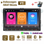 Autoraadio multimeediumipleier Volkswagen/Golf/Polo/Tiguan/Passat/b7/b6/SEAT/Leon/Skoda/Octavia 2 Din Android Carplay GPS Autoradio 2+64GB jaoks 1+32GB