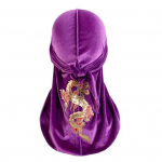 Naiste r&auml;tik Hiina stiilis draakoniga tikandiga paelusega reguleeritav kuldne samet tuulekindel &uuml;hev&auml;rviline piraadi peapael aadli s&uuml;mbol sall must