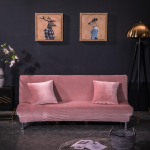 Futoni kattekate K&auml;etugedeta kokkupandava diivani kate Sametist veniv elastne pestav diivani diivanm&ouml;&ouml;bli kaitsja Futonile liigutatav diivanvoodi ilma k&auml;etugedeta S(120-155cm) black