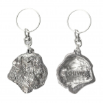 Bouvier des Flandres, Flanders Cattle Dog - Silver-plated dog pendant, handbag decoration, backpack pendant by Art-Dog brand h&otilde;be