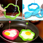 Loominguline lillekujuline silikoonist omletti vormija munade praadimine hallitusmunade keetmine vormis hommikus&ouml;&ouml;giks h&auml;davajalik