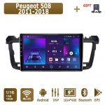 Android Carplay Autoraadio Peugeot 508 2011-2018 jaoks Multimeediapleier Peaseade Stereo GPS-navigatsioon BT WIFI 4+64GB 1+16GB