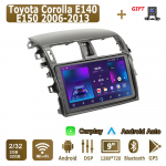 Android Carplay Auto Raadio Toyota Corolla E140 E150 2006-2013 jaoks Multimeediam&auml;ngija Peaseade Stereo GPS Navigatsioon BT WIFI 2+32GB 2+32GB