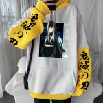 Tokitou Muichirou Demon Slayer Lahedad Anime kapuutsid Meeste Pullover Esteetika Harajuku Manga T&auml;navar&otilde;ivad, pikkade varrukatega avar kampsun XS valge