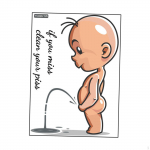 WC-poti kaane kleebis pissiva poisi kleebis, dekoratiivne seinakaunistus, tualettruumi katte kleebis