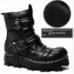 Moodsad meeste Itaalia punk Dr Mootorratta poolsaapad Taktikalised V&otilde;itlussaapad Ehtsast nahast Pealuu pandlaga s&auml;&auml;re keskosa ratsasaapad 38