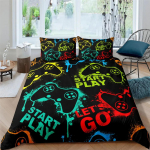 3 tk M&auml;nguri tekikoti komplekt Voodipesu Queen King Lapsed Poisid T&uuml;drukud Voodikomplekt M&auml;ng tekkikott Tekikott Pol&uuml;ester Voodipesukomplekt 210x210cm 3pcs