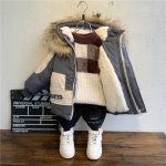 Talvine laste soe mantel poiste mantel Beebi kapuutsiga paks soe jope 140cm