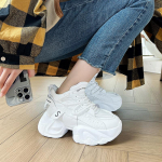 Ehtsast nahast naiste vabaajajalatsid &Uuml;lipaksud 8 cm platvormiga Wedge Naiste moed tossud Tursked kingad Suvine rula 37