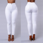 Naiste vabaaja teksad K&otilde;rge v&ouml;&ouml;kohaga s&auml;&auml;rised Stretch Skinny Jeans Candy Color teksad XXXL