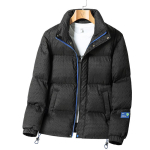 Fat Plus Size Sport vabaaja puuvillane s&auml;rk Meeste talvine plush pluss paks jope L must