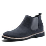 Moodsad vabaajajalatsid mehele Kevad Uus Mood Vabaaeg Mehed Pahkluuga Chelsea Saapad Meeste Jalan&otilde;ud Veisenahast Suede Nahk Slip-On Mootorrattur Mees Saapad h5 39 hall v&auml;rv
