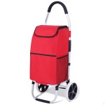 Shopping Cart Bag Oxford Cloth Portable with Front Pocket,Large Capacity,Waterproof,Fold up Trolley punane