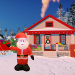47inch Christmas Santa Claus Blow up Decoration EU 220V for Events