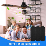 250*90*50mm Laeventilaatori filtrid labadele, Laeventilaatori puhastaja aktiivs&ouml;efiltrid ventilaatorile, Liimiga kinnitatavad laeventilaatori gaasifiltrid eemaldavad l&otilde;hna One Size must