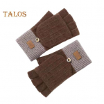 1 Paari &uuml;mberp&ouml;&ouml;ratava kattega naiste talvekindaid Paks kootud elastsed libisemisvastased kindad Kontrastv&auml;rvi soojusisolatsiooniga s&otilde;rmedeta kindad must