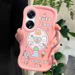 V&auml;rvitud muster Big Wave Edge pehme silikoon materjal Macaron telefoni &uuml;mbris p&otilde;rutuskindel kaitsev kummist &uuml;mbris OPPO Reno Realme jaoks Realme 12 Lite valge