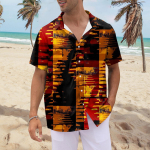 S&auml;rk Meestele, Meeste Vintage Button Down Bowlingus&auml;rgid L&uuml;hikeste varrukatega suvine rannas&auml;rk L must