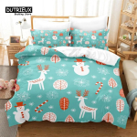 H&auml;id j&otilde;ule tekikoti komplekt, Moodne voodipesu komplekt, Pehme mugav hingav tekikott, Magamistoa k&uuml;lalistetoa kaunistuseks 70x133cm 2pcs blue