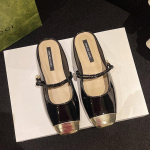 Prantsuse Uus Ruudukujuline Varvasjoon Mary Jane &Uuml;ksikud Kingad Madal S&otilde;lmes Juuksed Pool-sussid Naised Suvised Sussid 35 khaki