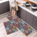 1 tk v&auml;simusvastaseid k&ouml;&ouml;givaipu, boheemlasliku mustriga veekindlat libisemiskindlat paksu polsterdusega k&ouml;&ouml;gimatti, vastupidavat mugavat seisumatti k&ouml;&ouml;gile 40*60cm+40*120cm（2Pcs）
