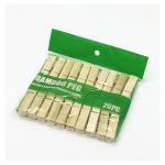 20 tk Bambusest Pesupulgad Vedruga Tuulekindlad Riideklambrid V&auml;literrassile