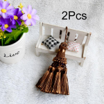 2 tk Kardinatarvikud DIY Dekoratsioon Tutt Riputusn&ouml;&ouml;r Multifunktsionaalne Siidist Tutt Graatsiline R&otilde;ivaste Kaunistus V&otilde;tmehoidja