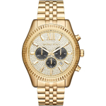 Michael Kors MK8494 Lexington Gold Pave meeste k&auml;ekell 45 kuld