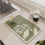 Drenaažimatt Diatomiit-k&ouml;&ouml;gimatid &Uuml;limalt imav n&otilde;udekuivatuspadi libisemiskindel drenaaživaip Rohelised lehed Kiiresti kuivavad lauan&otilde;ude vaibad 40x50cm