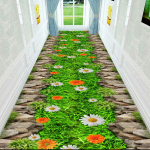 3D elutuba Lilled P&otilde;randamatt Vaip Magamistoa T&auml;isvoodi voodi k&otilde;rval roomav matt diivanilaud sissep&auml;&auml;su uksematt 80x200cm