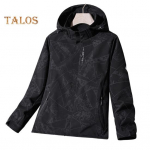 Kapuutsiga pikkade varrukatega spordijakk, kamuflaažtr&uuml;kiga, avara l&otilde;ikega, tuulekindel, voodrita, tr&uuml;kiga, tren&scaron;mantel M roosa