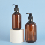 500 ml pruun PET-losjooni/&scaron;ampoonipudel &ndash; suure mahutavusega korduvt&auml;idetav konteiner 300ml Green Lotion Plastic Bottle